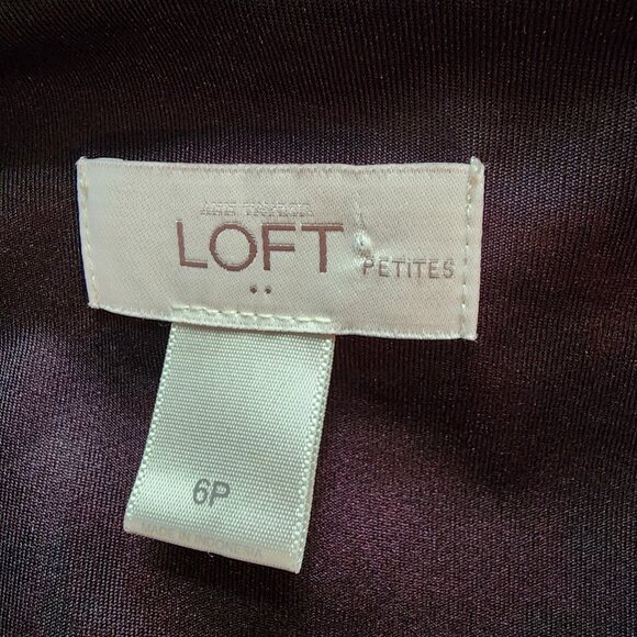 Ann Taylor Loft Dress Womens Size 6P 6 Petite Orange Purple Maxi Flowy Pullover - Picture 5 of 6